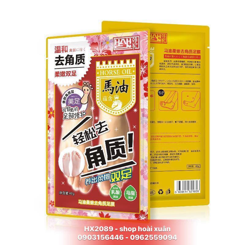 [Hcm]Mặt Nạ Ủ Chân Lột Da Chân Dầu Ngựa Horse Oil Hahn Bong Da Chai Nứt Nẻ Bàn Chân - Hx2089