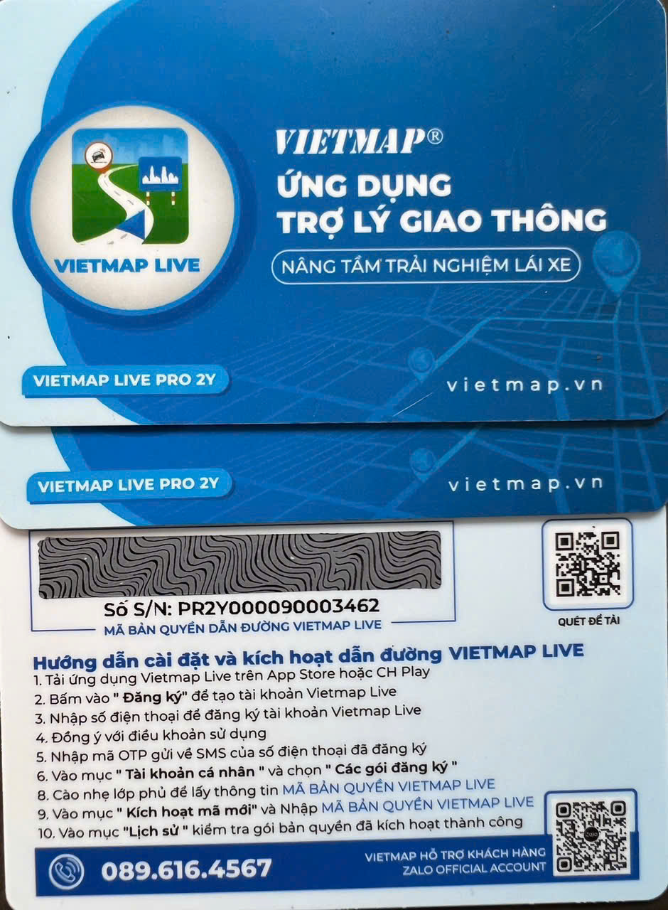 Thẻ Key VietMap Live Pro chính hãng 1-2 năm Bản Quyền VietMap