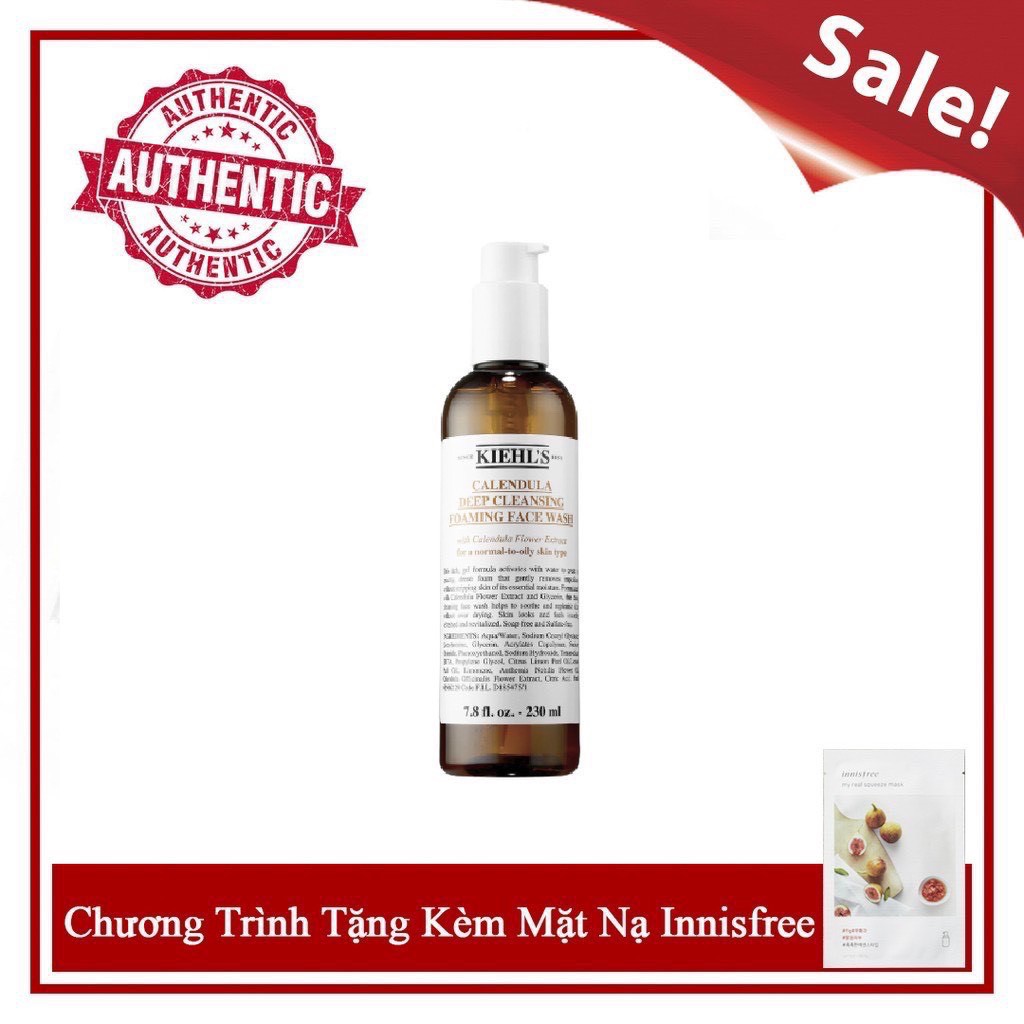 [Hcm][Chính Hãng] Kiehls Calendula Deep Cleansing Foaming Face Wash – Gel Rửa Mặt Chiết Xuất Hoa Cúc 230Ml