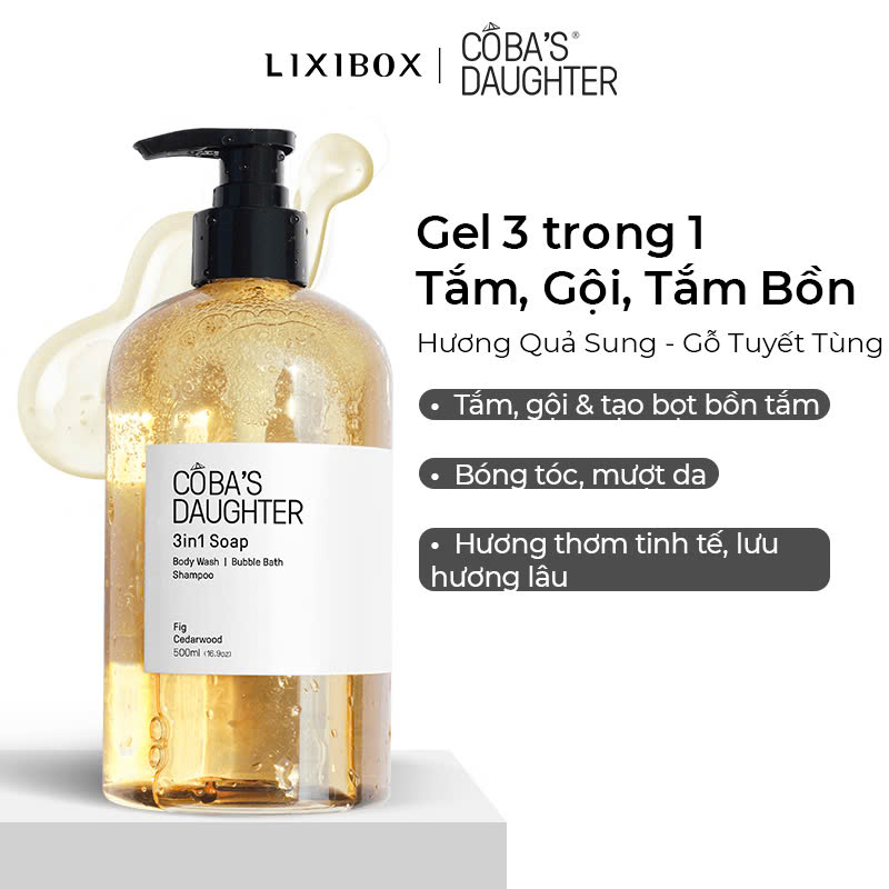 [VC 12% CHÀO TẾT] Gel Tắm Gội Tắm Bồn CoBas Daughter Bodywash Shampoo and Bubble Bath 3in1 500ml