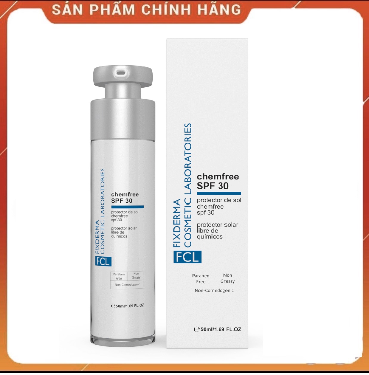 Kem Chống Nắng Vật Lý Fixderma Fcl Chemfree Spf 30