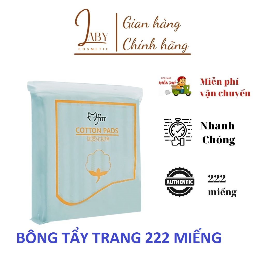 Bông Tẩy Trang 222 Miếng Magic Lady 3 Lớp - 100% Cotton Không Xơ Bông Thấm Hút Dung Dịch Dễ Dàng Thân Thiện Với Làn Da Phù Hợp Với Mọi Loại Da Không Gây Kích Ứng