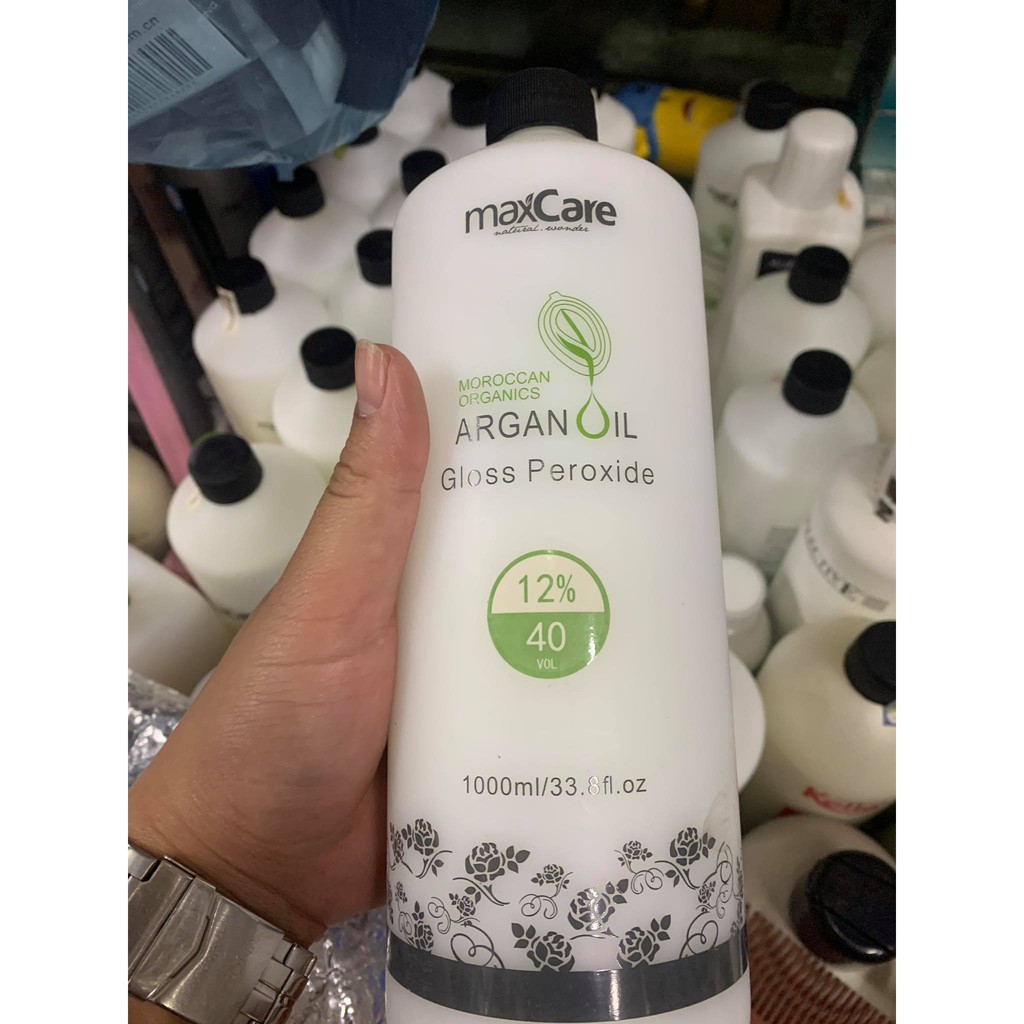 Oxy trợ nhuộm siêu dưỡng tinh chất Argan Maxcare 1000ml