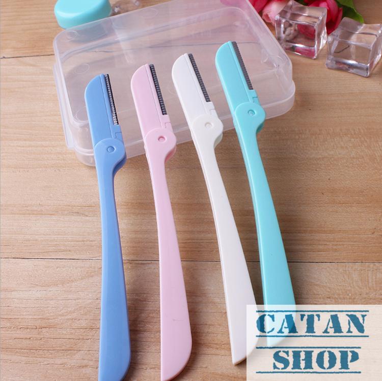 [Hcm]Combo 4 Dao Cạo Lông Mày Siêu Bén Dao Tự Tỉa Chân Mày Có Tặng 2 Đầu Thay Thế Td03 - Dccm - 4