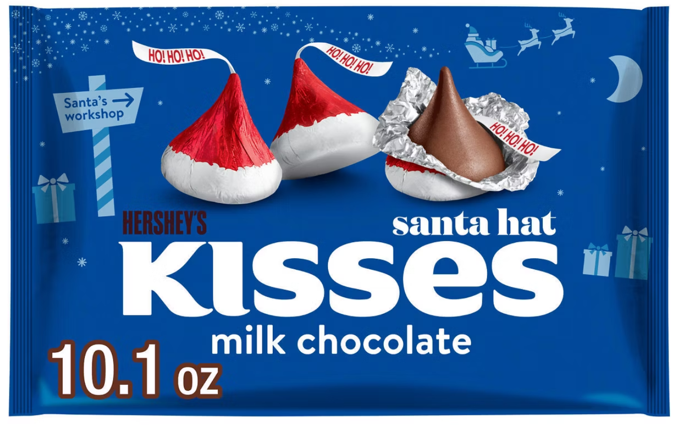 TÚI SOCOLA SỮA Hersheys Kisses - Hot Cocoa / Milk Chocolate Christmas - MẪU GIÁNG SINH 286g