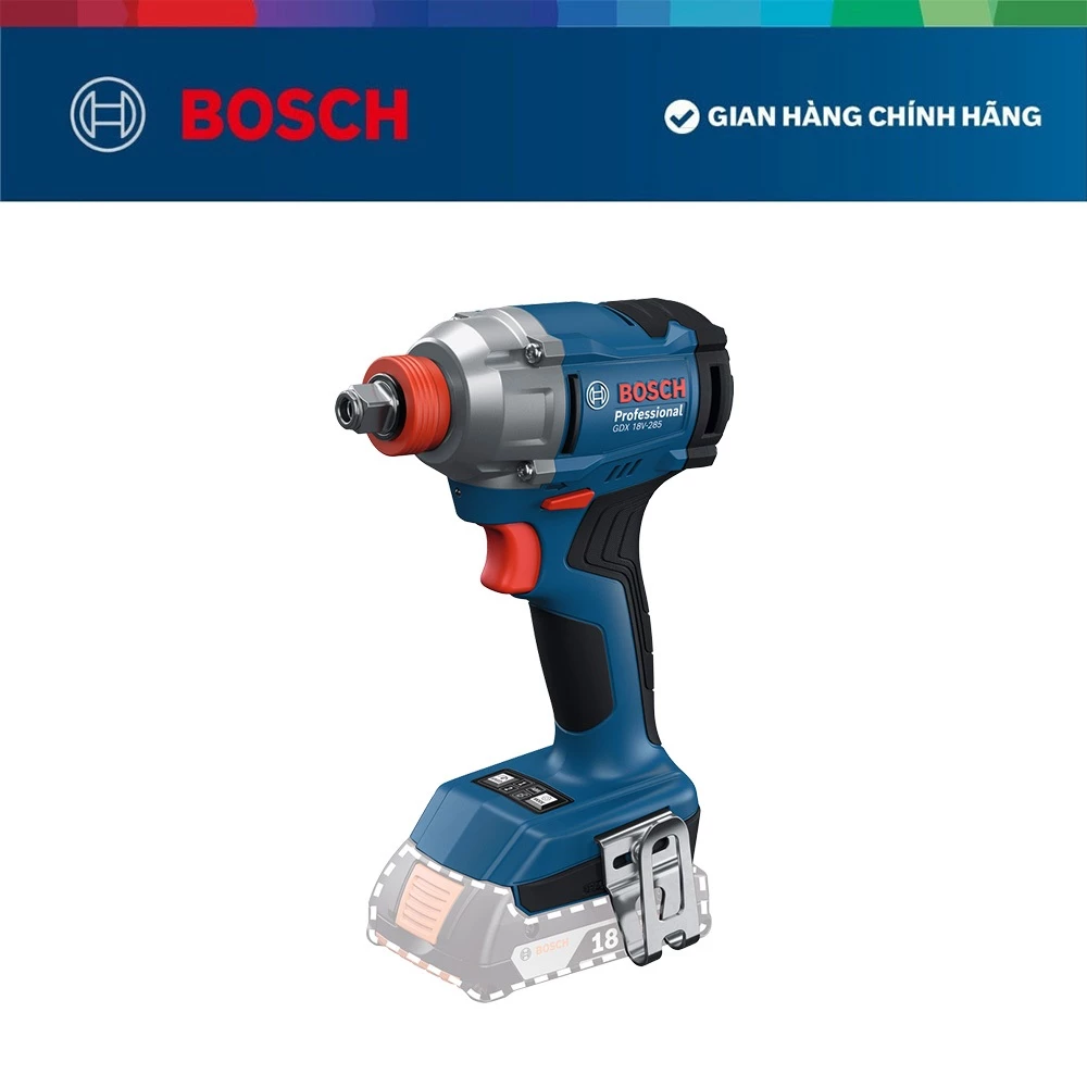 Máy bắt ốc vít dùng pin Bosch GDX 18V-285 (SOLO) + Pin GBA 2.0Ah / Bộ Sạc GAL 18V-20 (MỚI)