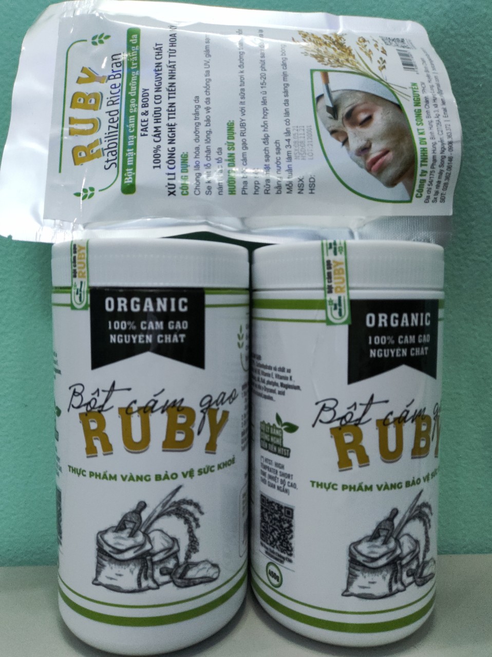 [Hcm]Combo 2 Hộp Ruby Organic+Mặt Nạ 250G