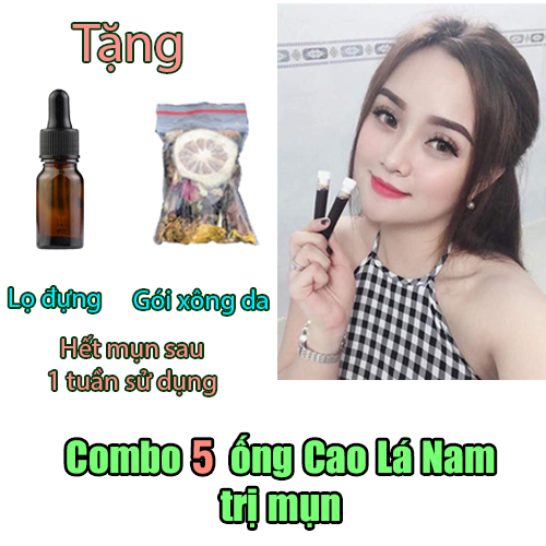 Combo 5 Ống Cao Lá Nam Xóa Mụn Mờ Thâm Hàng Chuẩn