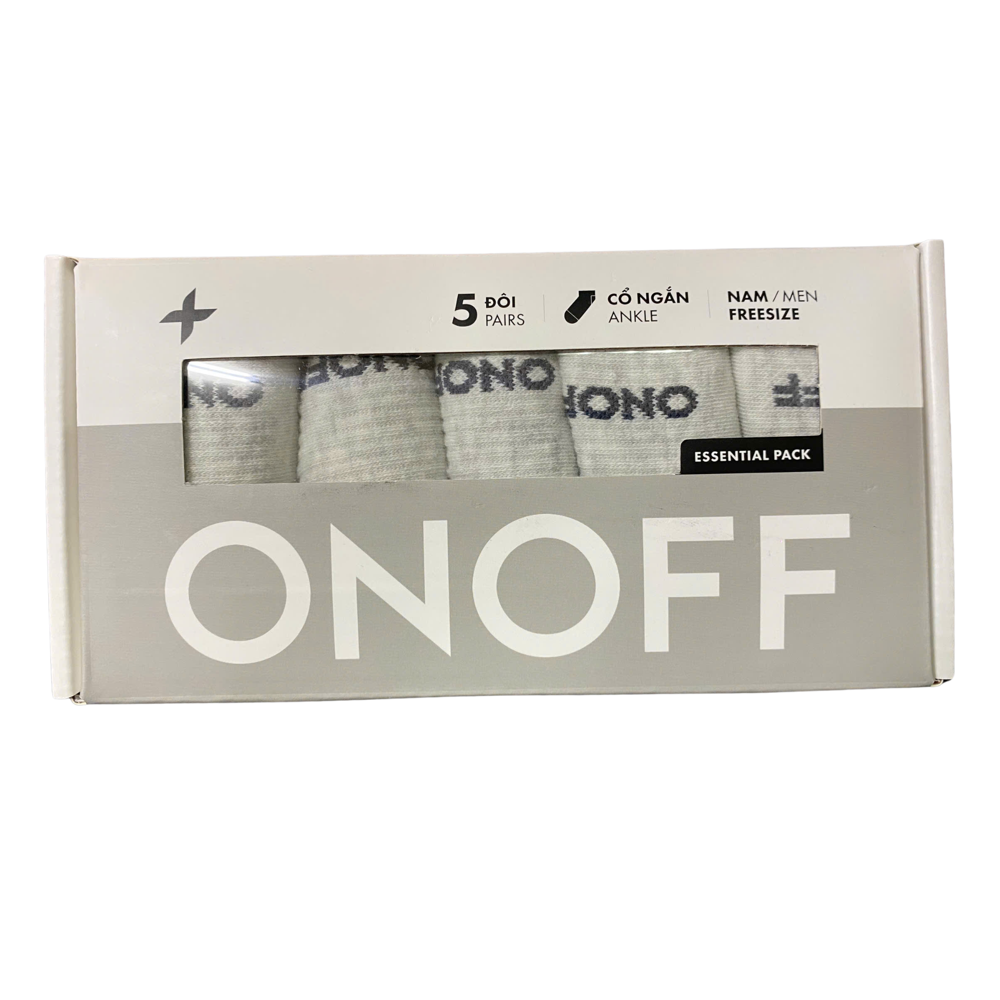 Hộp combo 5 đôi tất nam cotton kháng khuẩn khử mùi ESSENTIAL PACK mềm mại thấm hút nhanh - 18A487-48