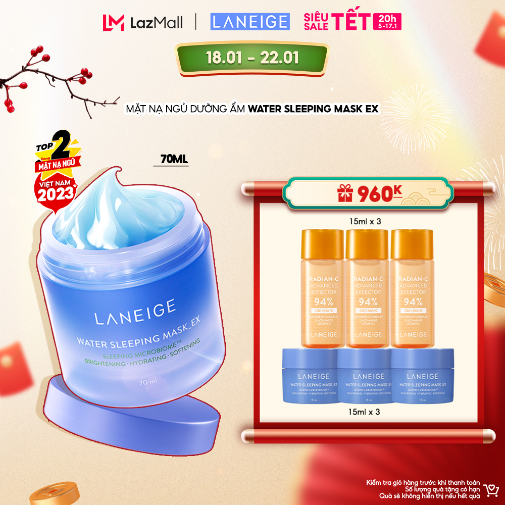 Mặt Nạ Ngủ Laneige Water Sleeping Mask EX 70ml Dưỡng Ẩm Bảo Vệ Da