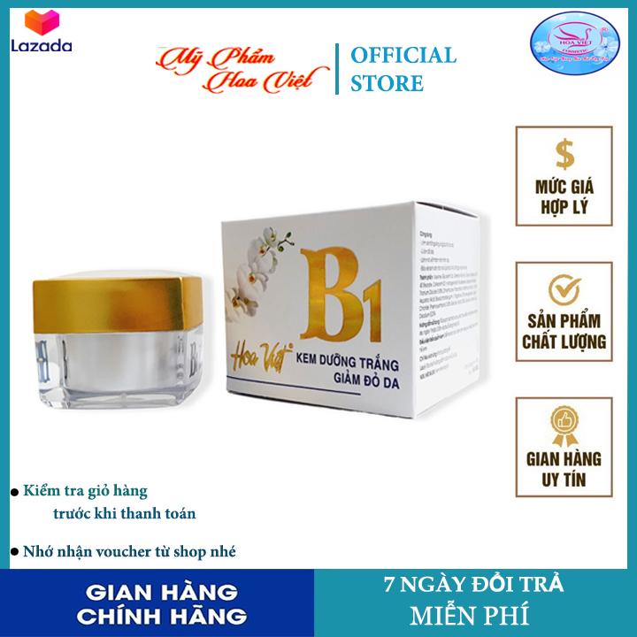 Kem Hoa Việt B1 Dưỡng Trắng Giảm Đỏ Da
