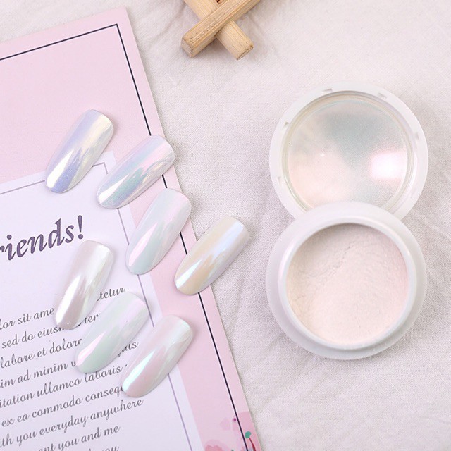 Bột tráng gương nailsét tráng gương ngọc trai-gồm 6 màu đẹp lung linh"giá rẻ hủy diệt"