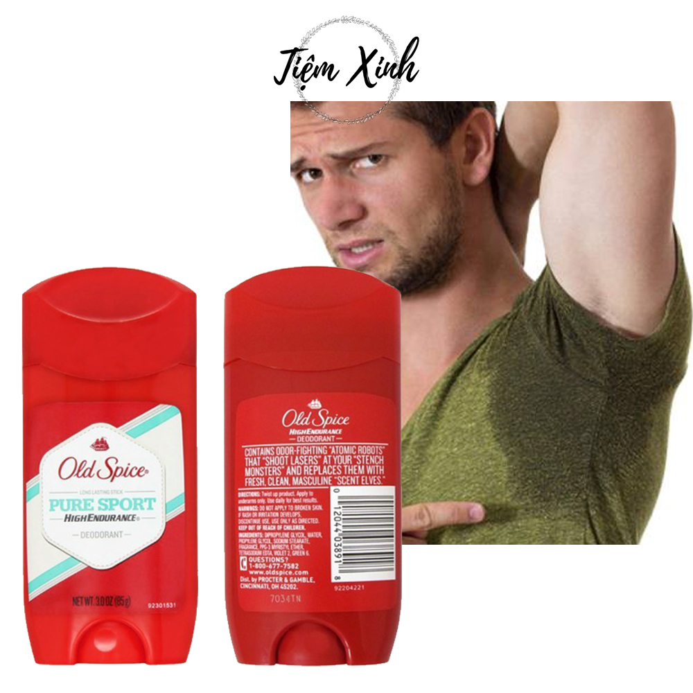 Lăn Khử M&Ugravei Nam Old Spice Pure Sport 85G Mỹ Lăn N&Aacutech Nam V&Agrave Khử M&Ugravei Cơ Thể Nhanh Ch&Oacuteng V&Agrave Thuận Tiện