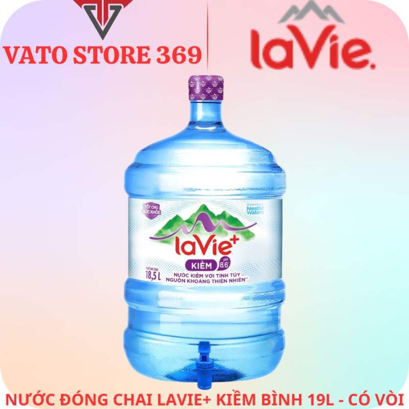 Nước uống đóng chai LAVIE+ kiềm có khoáng thiên nhiên bình 19 lít