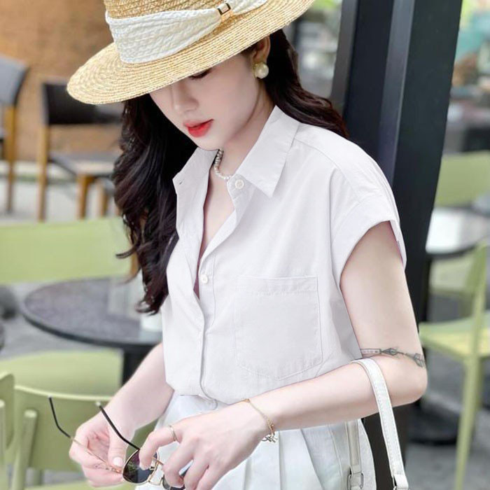 Áo sơ mi nữ Linen Premium form rộng tay hến trẻ trung chất vải Linen bột mềm mát không kén dáng mặc
