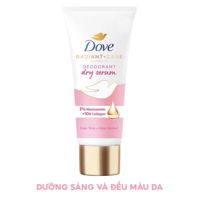 Kem Khử Mùi Dove Tinh Chất Serum Dưỡng Sáng Mờ Thâm Nách Deodorant Dry Serum 40ml