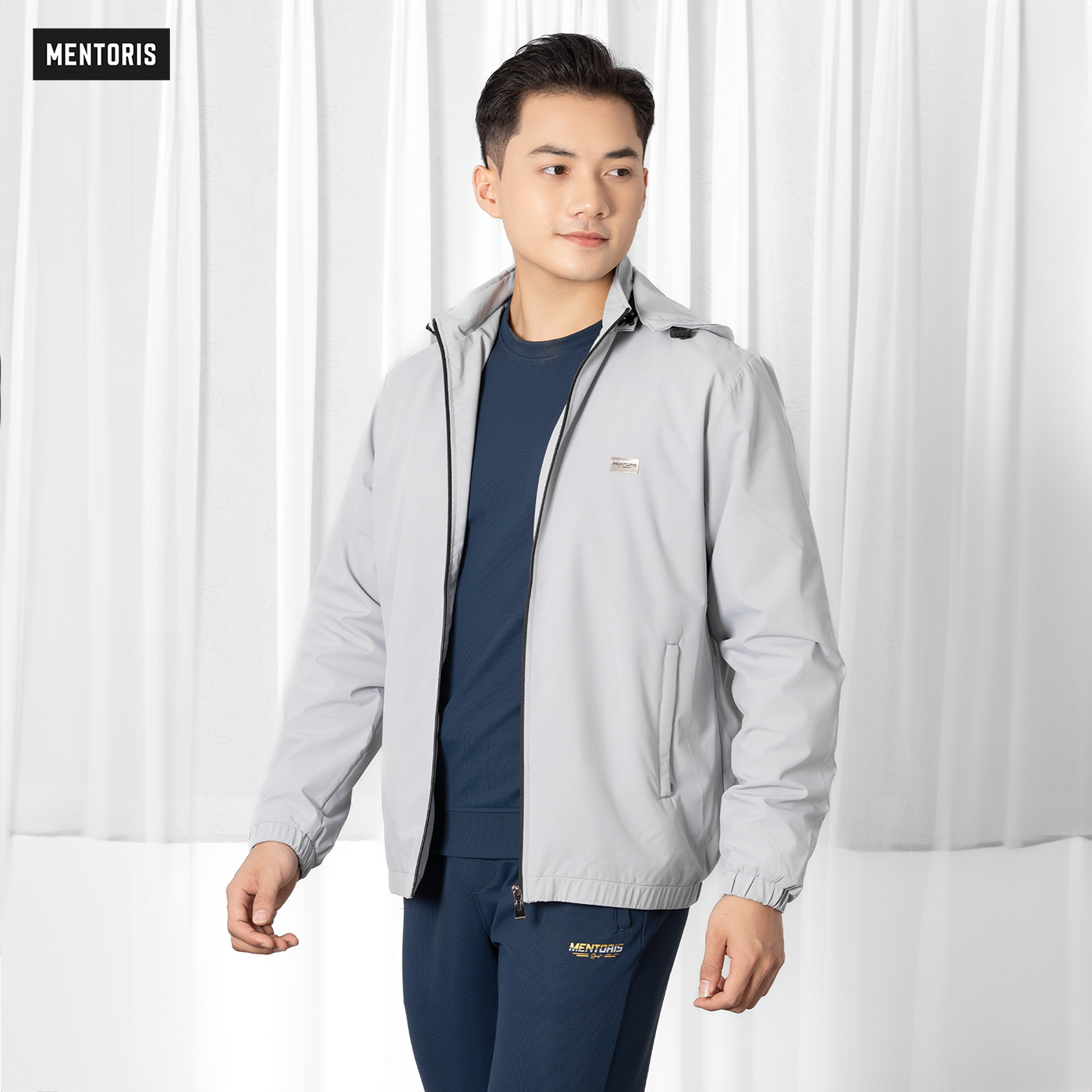 MENTORIS - Áo Khoác Gió Nam Cao Cấp 2 Lớp Cản Gió Chống Nước Nhẹ Thiết Kế Bo Chun Đẹp Mắt Giữ Ấm Tốt