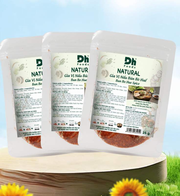 Combo 3 gói NATURAL Gia Vị Nấu Bún Bò Huế Dh Foods
