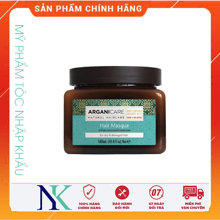 [Hcm]Hấp Dầu Phục Hồi Tóc Arganicare Shea Butter Hair Masque 500Ml