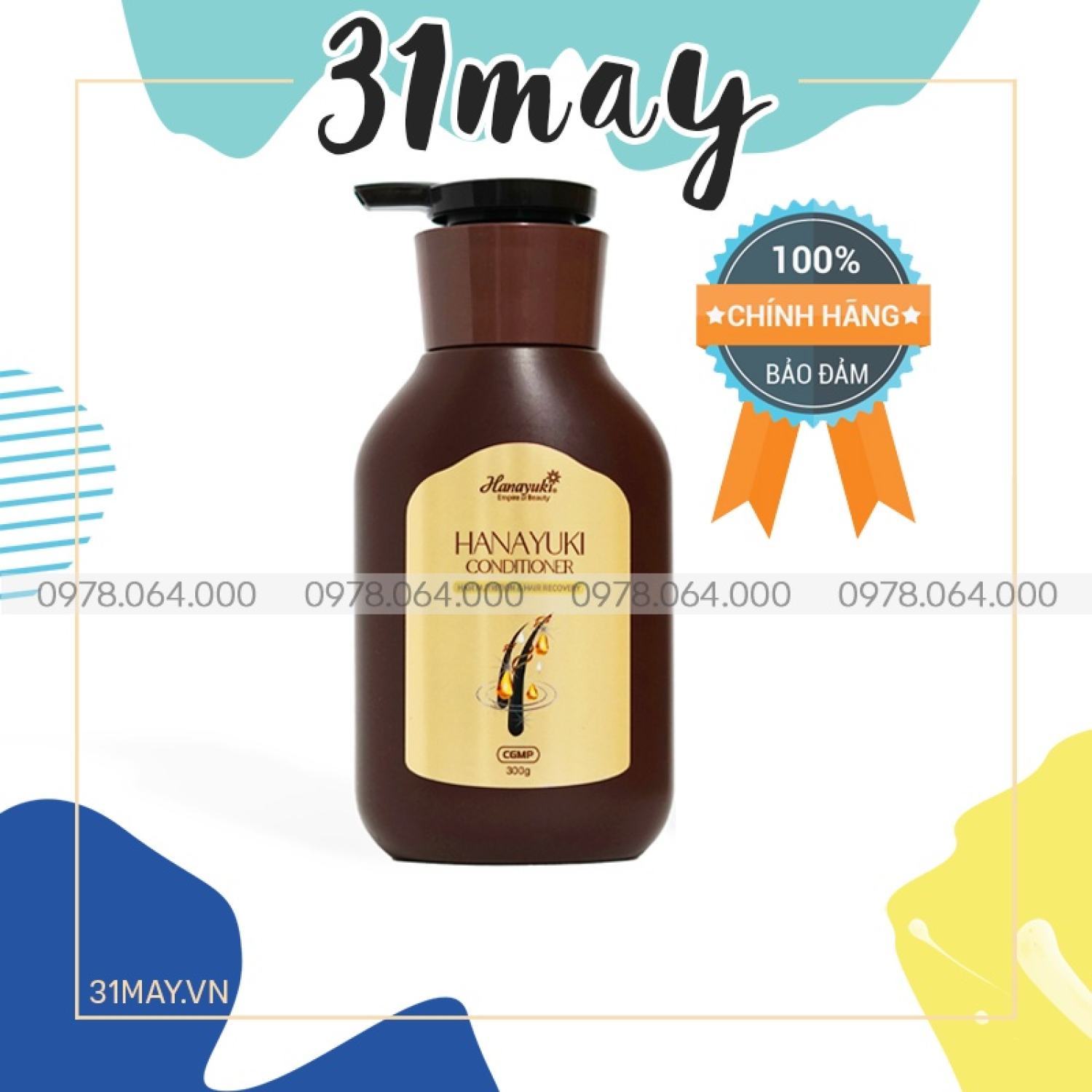Combo Dầu Gội Hanayuki Shampoo + Dầu Xả Dưỡng Tóc Hanayuki Conditioner Chính Hãng