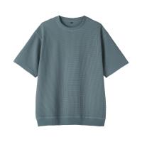 MUJI Áo Thun Nam Waffle Chống Uv Nhanh Khô Cổ Tròn Tay Ngắn