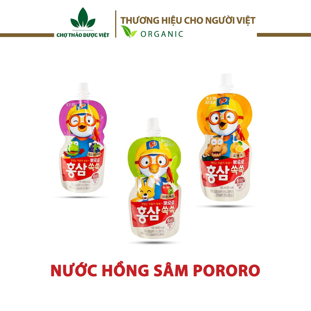 Nước hồng sâm hoa quả Hàn Quốc ( Thạch trái cây Pororo cho bé) - Chợ Thảo Dược Việt