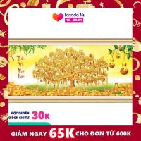 [HCM]Tranh thêu chữ thập Vinh Hoa Phú Quý - cây thỏi vàng 53530 kích thước 122 x 55 cm