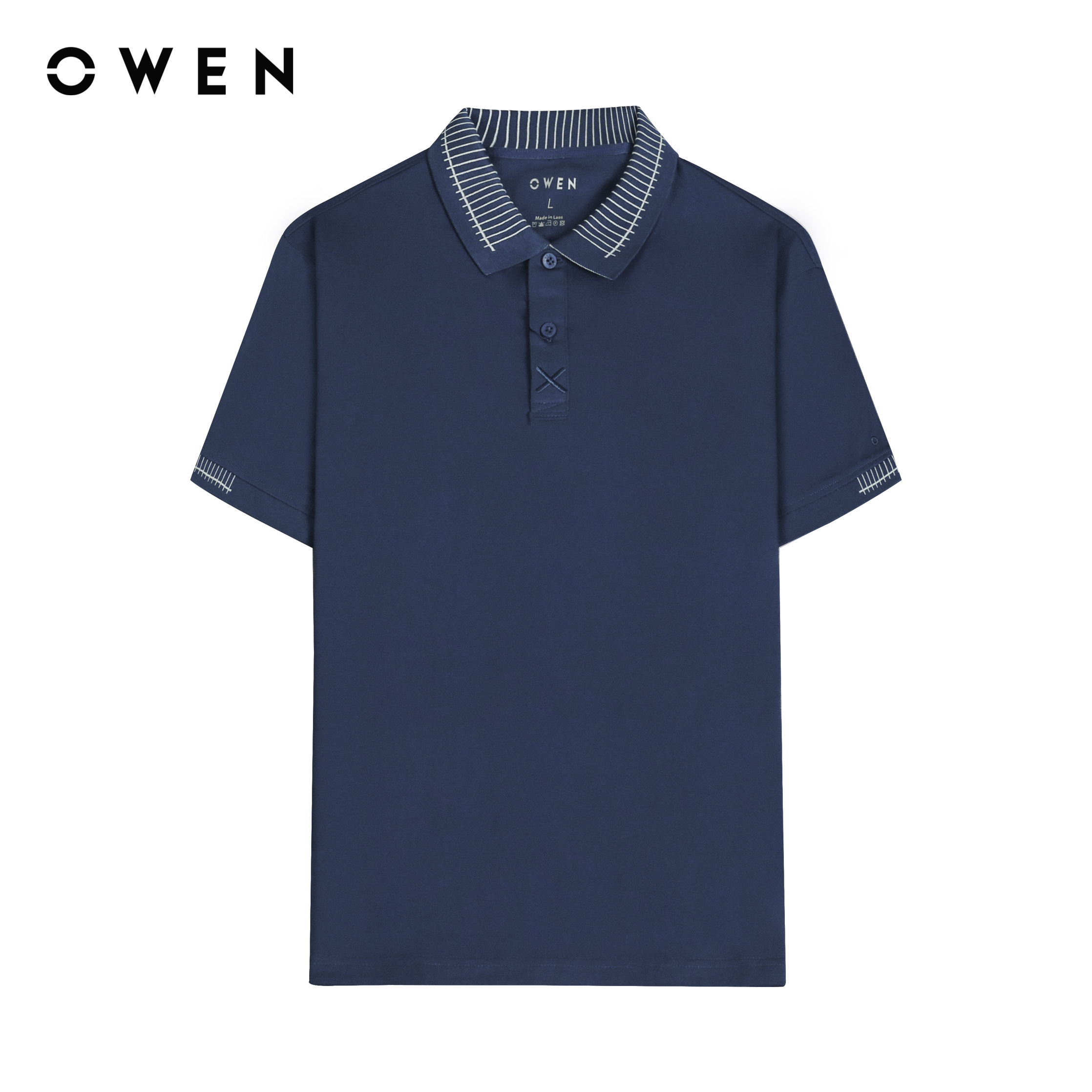 OWEN - Áo polo ngắn tay Body Fit APT231400 màu Xanh chất liệu Cotton-Polyester-Spandex