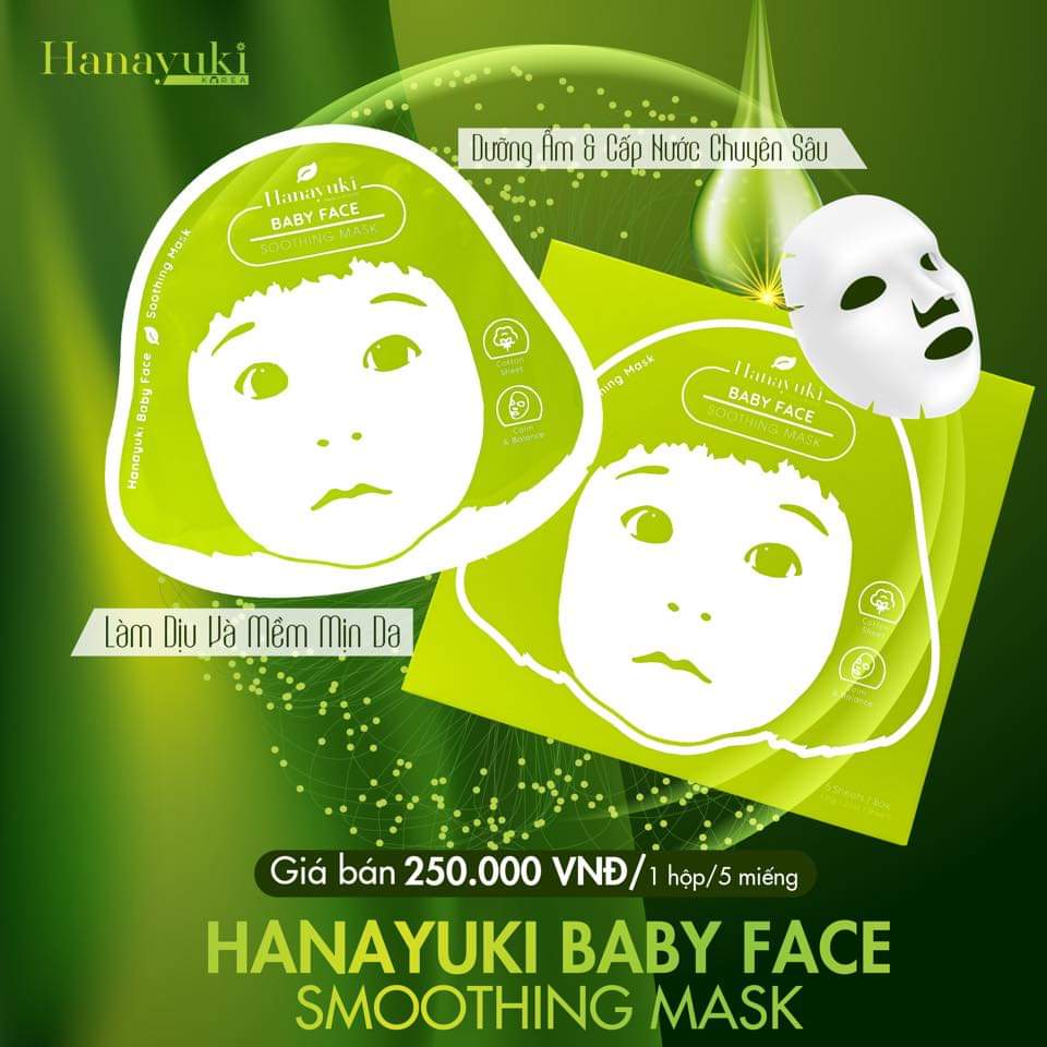 [HCM][Chính hãng] Mặt Nạ Hanayuki Dưỡng Da [1MIẾNG] cao cấp nhập khẩu Hàn Quốc (Tùy chọn: Vàng Xanh Hồng Mix )