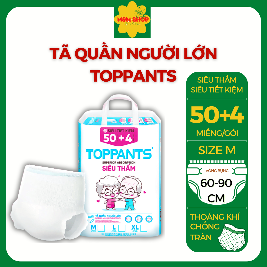 [Giá hủy diệt] Combo 100 miếng Tã quần người lớn A1 size M/L/XL siêu thấm hút tiết kiệm chống tràn