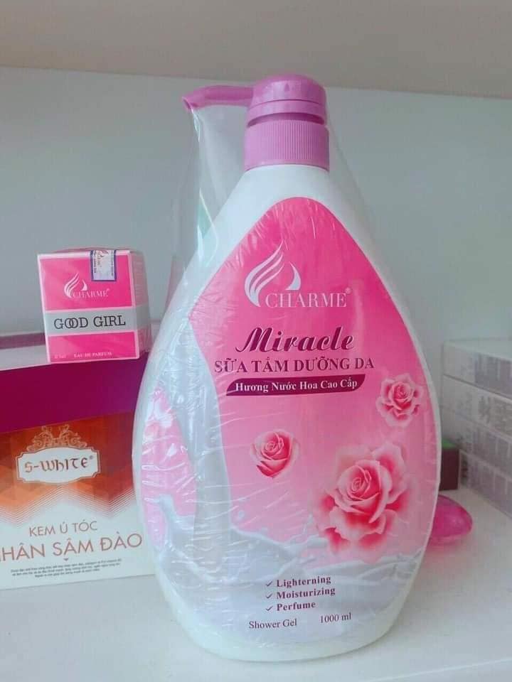 [Hcm](Tang Nuoc Hoa Mini 5Ml)Sữa Tắm Dưỡng Trắng Da 3In1 Miracle