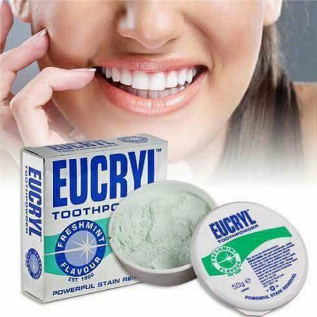 [HCM]Bột tẩy trắng răng Eucryl 50g