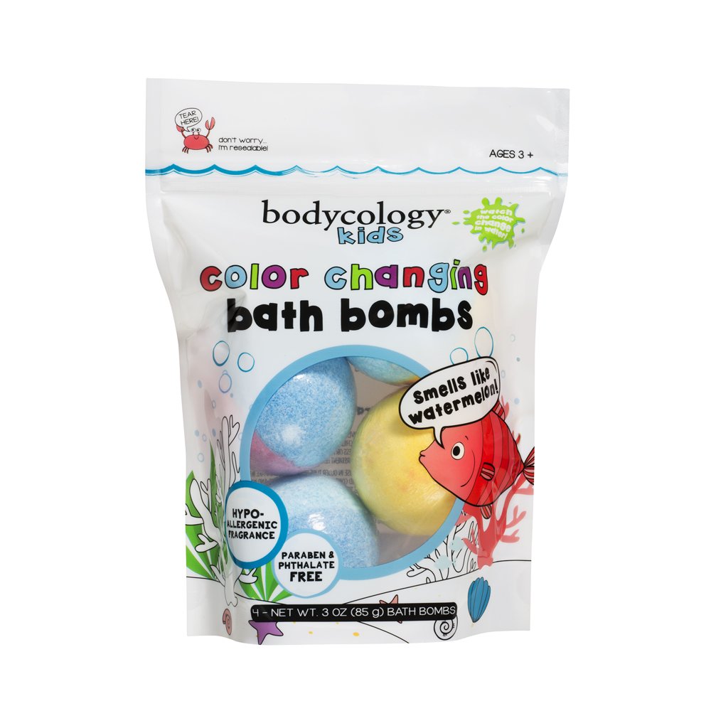 [Hcm]Bom Tắm Bodycology Kids Watermelon Color Changing Bath Bomb 4 Viên Walmart Mỹ