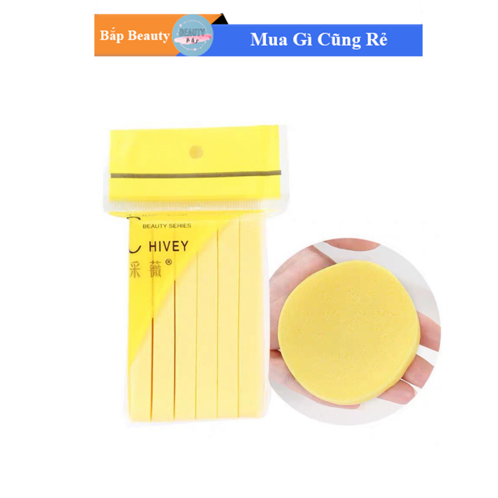 [Hcm]Mút Nở Rửa Mặt Chivey Nhật Bản 12 Miếng/Gói