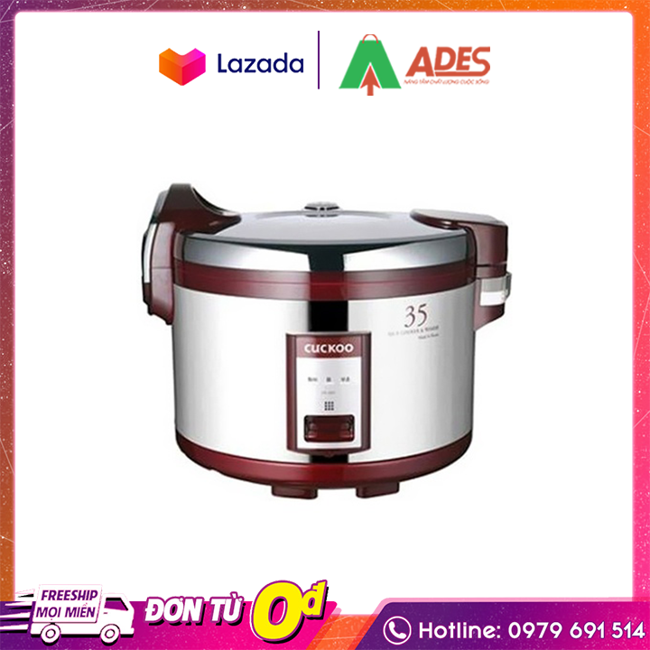 Nồi cơm điện Cuckoo 6.3L CR -3521 (Đỏ hoặc Inox) 15 người ăn - BH chính hãng Cuckoo