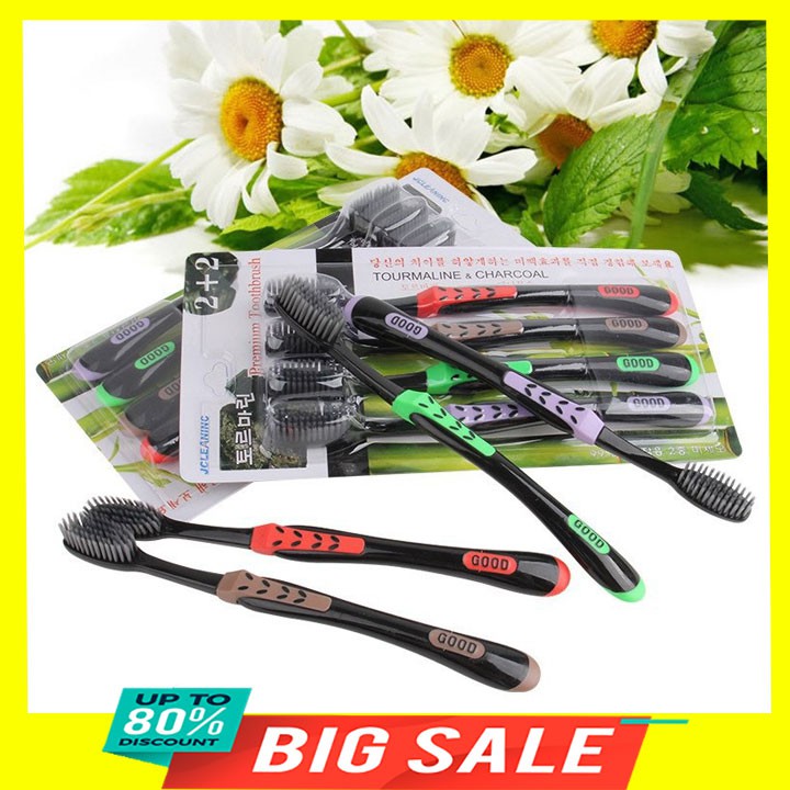 Bộ 4 bàn chải đánh răng hoạt tính Good mẫu mới