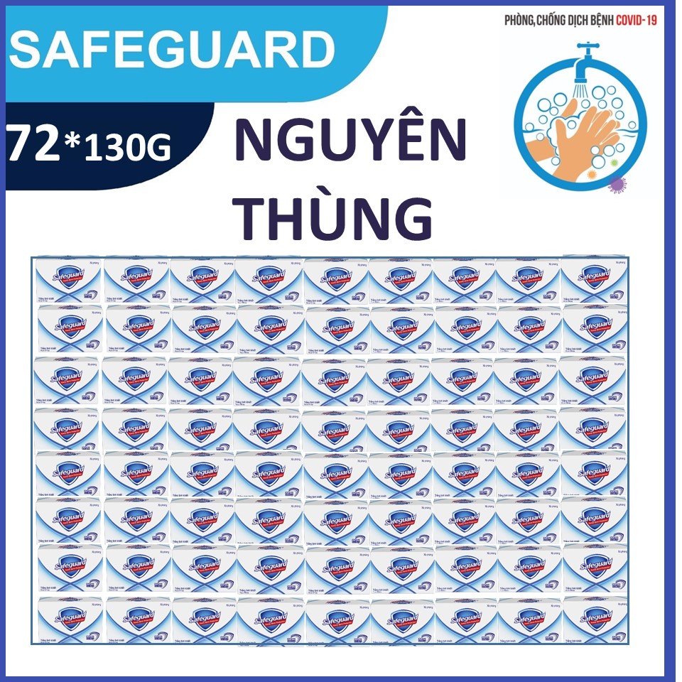 [Hcm]Combo 72 Bánh Nguyên Thùng Safeguard Trắng 130G