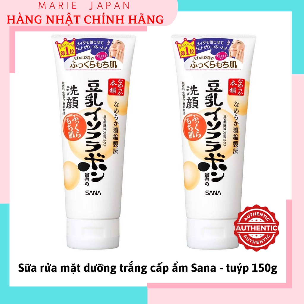 [Hcm]Sữa Rửa Mặt Dưỡng Trắng Cấp Ẩm Chiết Xuất Đâu Nành Sana Nameraka Nhật Bản 150G