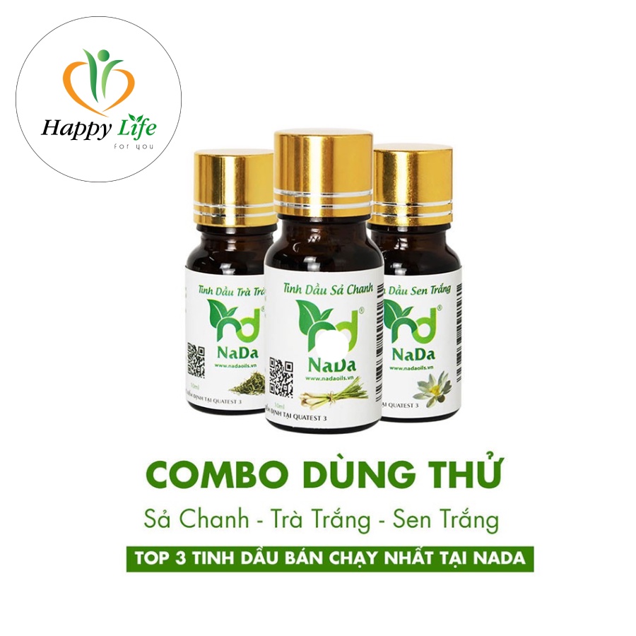 [Combo] 3 Tinh Dầu Bán Chạy Nhất: Sả Chanh Trà Trắng Sen Trắng | Tiết Kiệm 30%