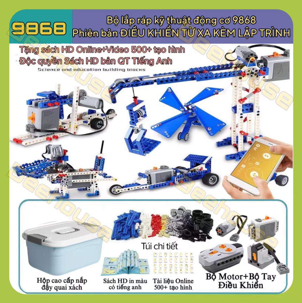 Bộ lắp ghép mô hình KỸ THUẬT NÂNG CẤP Bộ đồ chơi xếp hình lắp ráp - lắp ráp động cơ kỹ sư cơ khí - đ