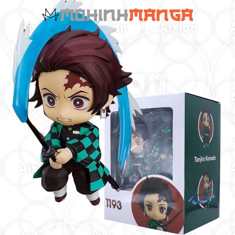 Mô hình Nendoroid chất lượng cao Tanjirou Nezuko Zenitsu Shinobu Rengoku Giyuu Uzui Tengen Kimetsu