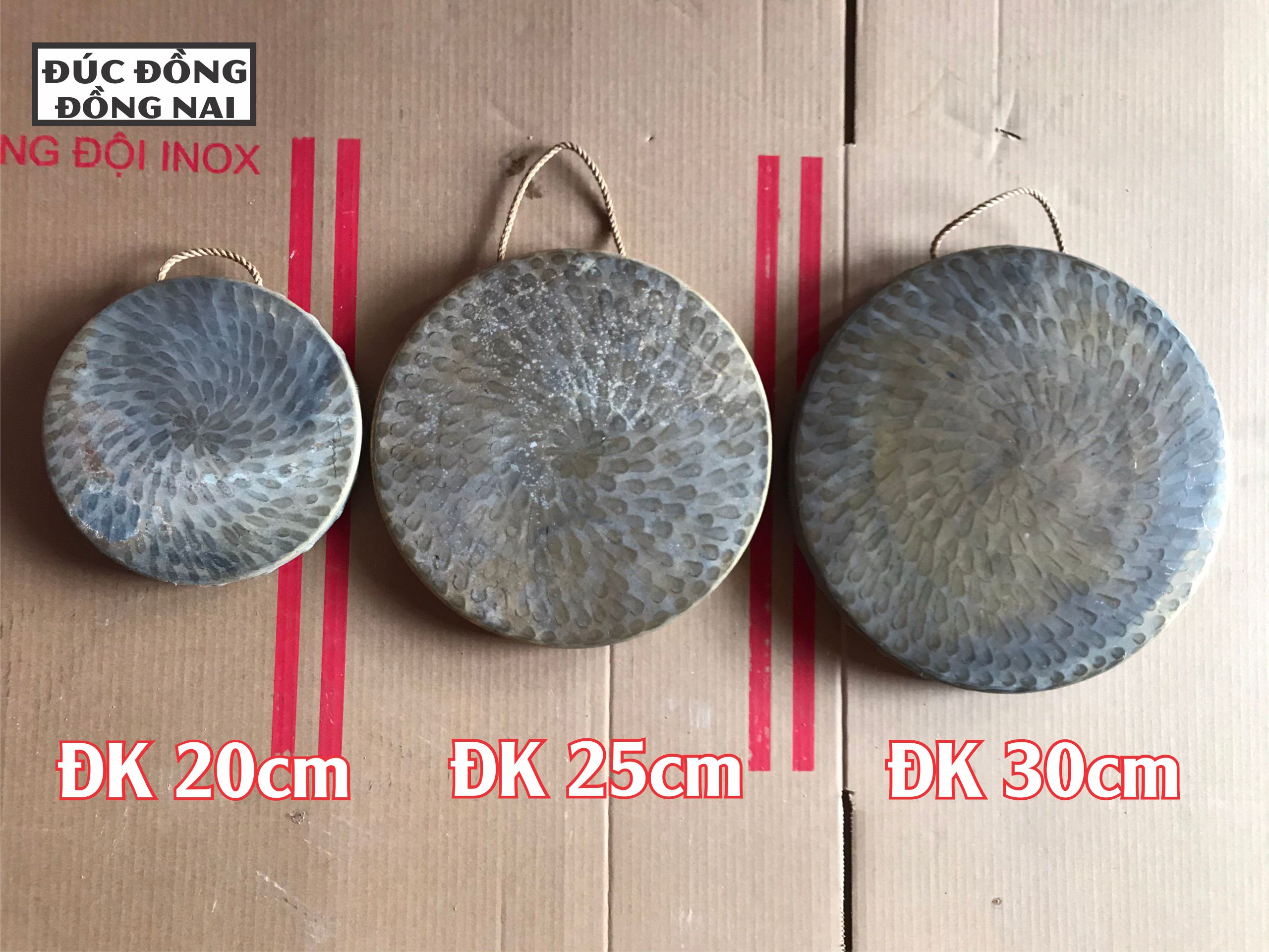 Cồng chiêng đồng Kẻng đồng nhiều kích thước 20cm 25cm 30cm 35cm 40cm 50cm âm thanh chuẩn