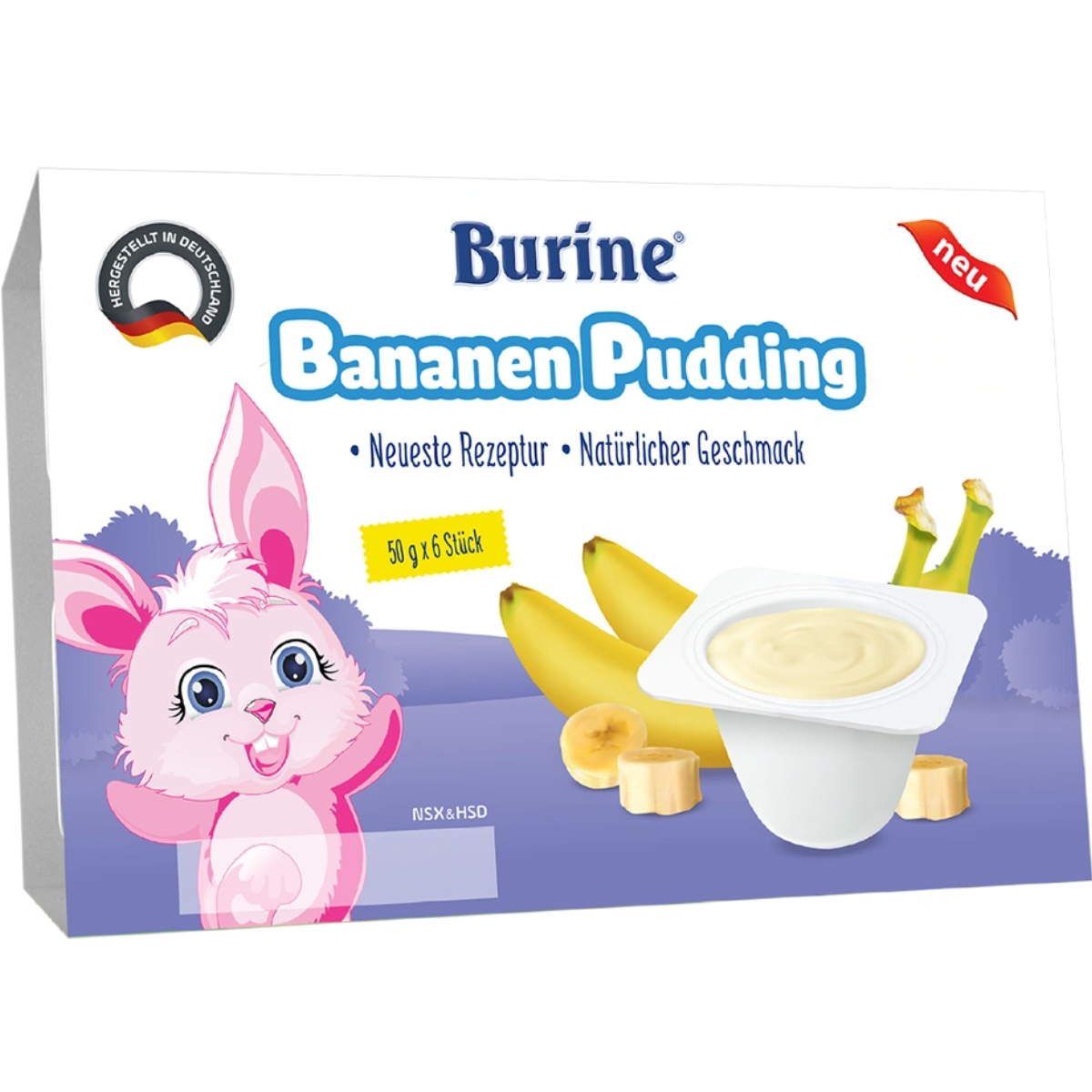 Pudding Burine Nhiều Vị 50g x 6 Hộp Hỗ Trợ Bổ Sung Dưỡng Chất Cho Bé Trên 6 Tháng Tuổi - Bibo Mart