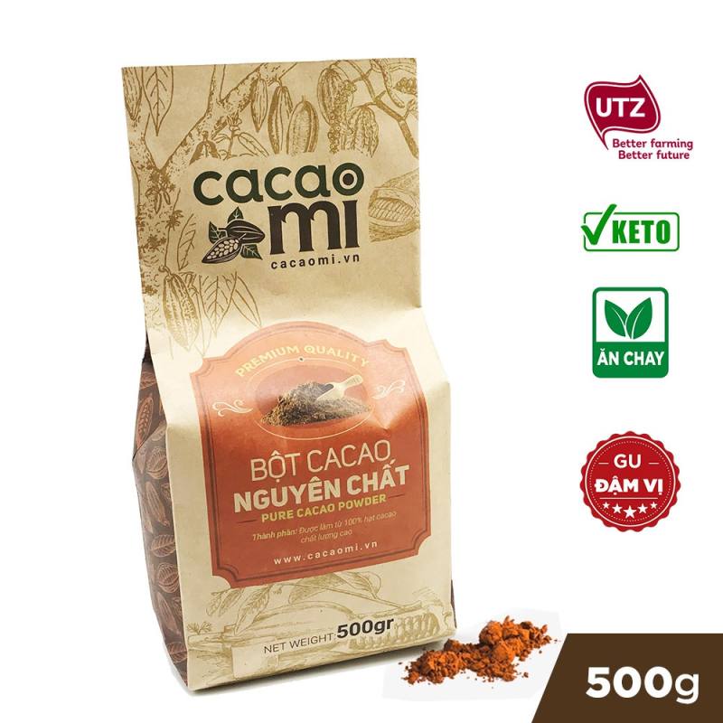 Bột cacao nguyên chất không đường CACAOMI Premium gu đậm ca cao socola chocolate [60g 250g 500g]