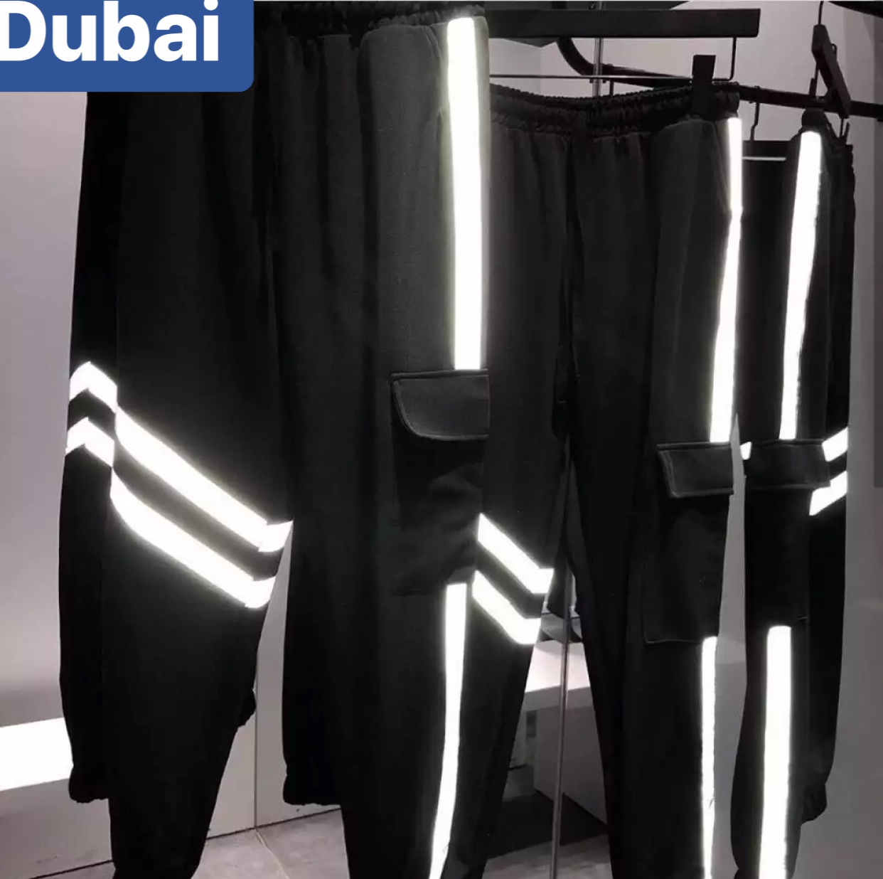 QUẦN JOGGER THỂ THAO NAM NỮ PHẢN QUANG TÚI HỘP  CHỤP HÌNH ĐÈN FLASH - DUBAI FASHION