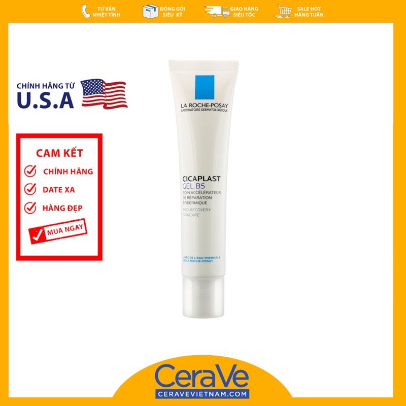 [HCM]Kem Dưỡng La Roche Posay Cicaplast Gel B5 Mờ Sẹo Thâm Phục Hồi Da