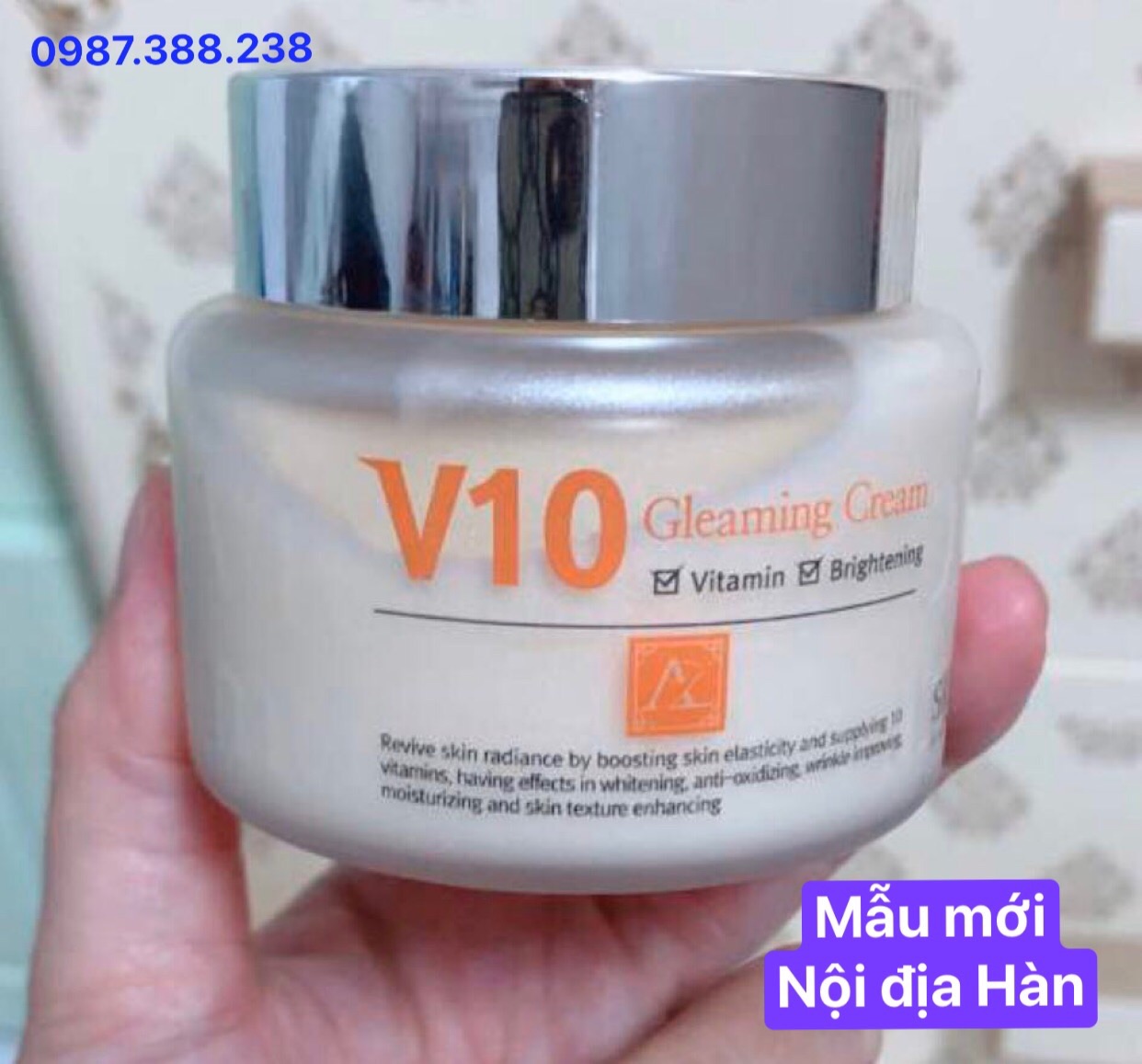 Kem Dưỡng Da Chống Lão Hoá V10 Skinaz Nội Địa Hàn 100Ml