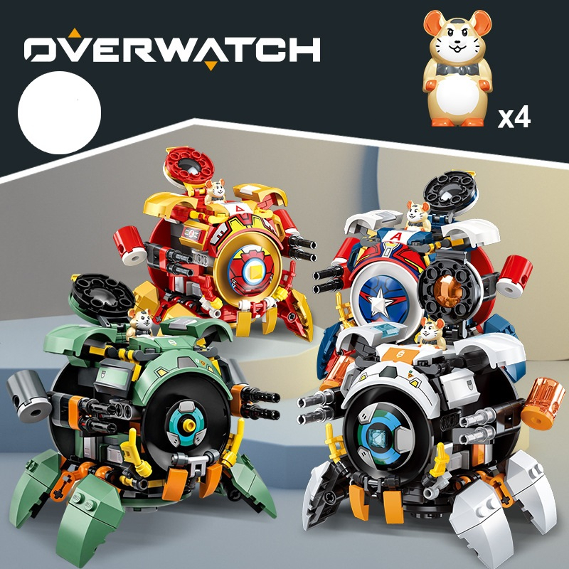 Đồ Chơi Lắp Ráp LEGO Chuột Hamster Overwatch Mô Hình Wrecking Ball Hammond Pháo Laser 12in1 - Loki K