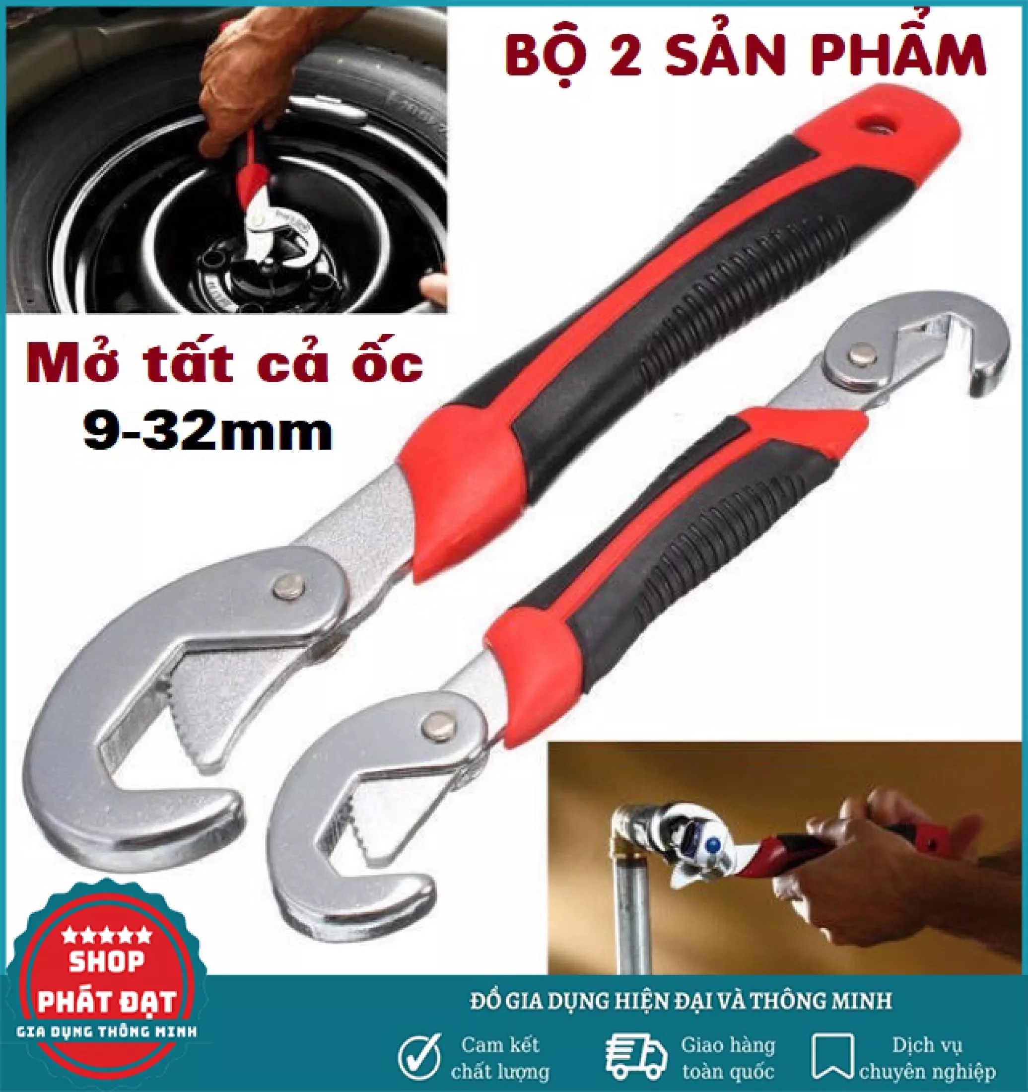 Bộ 2 Mỏ Lết Cờ Lê Đa Năng Cờ lê đa năng cờ lê Magic Wrench 9-45mm và Bộ 2 cờ lê đa năng vô cùng tiện dụng bộ 2 cờ lê 3 đầu vặn ốc từ 9-32 bộ cờ lê mỏ lết vô cùng cứng và khỏe.