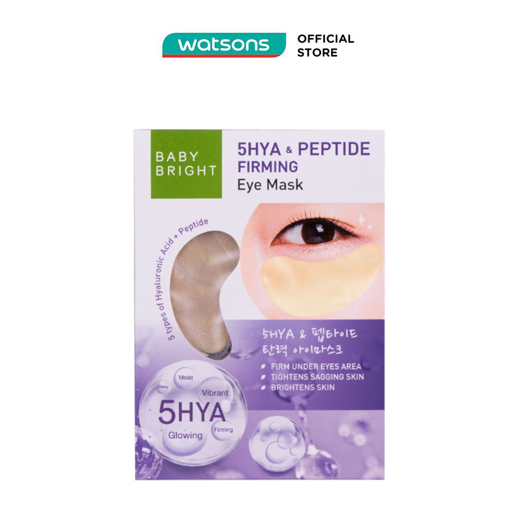 Mặt Nạ Mắt Baby Bright 5Hya &amp; Peptide Firming Eye Mask Săn Chắc 2.5g